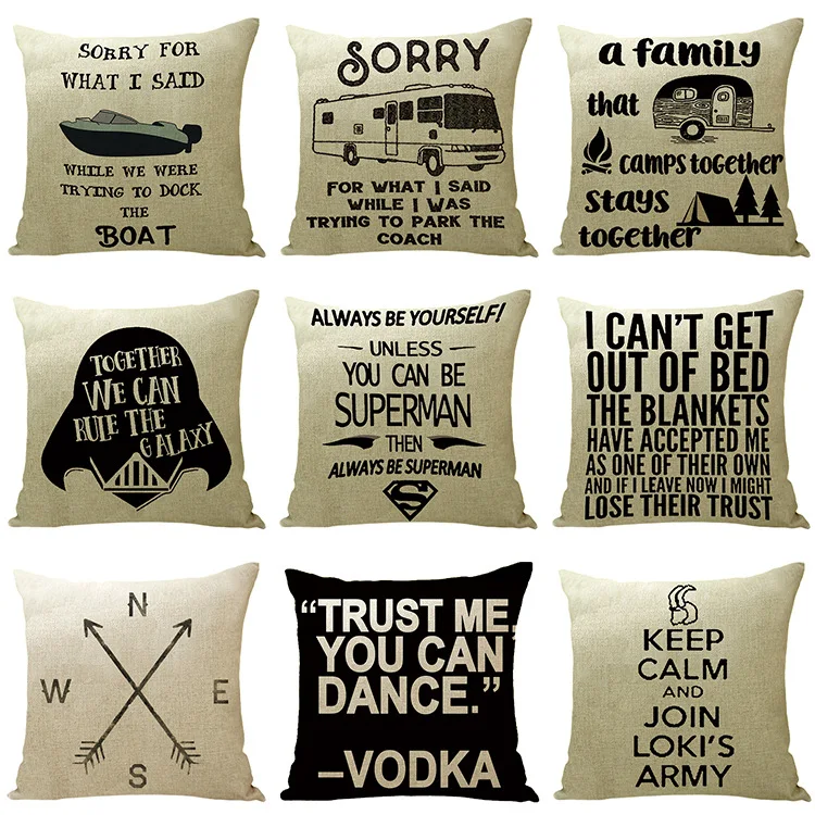 

Funny Letter Pillow Case Sorry for A Said Decorative Pillowcases Sofa Bed Couch Living Room Decor Pillow Covers Room Aesthetics