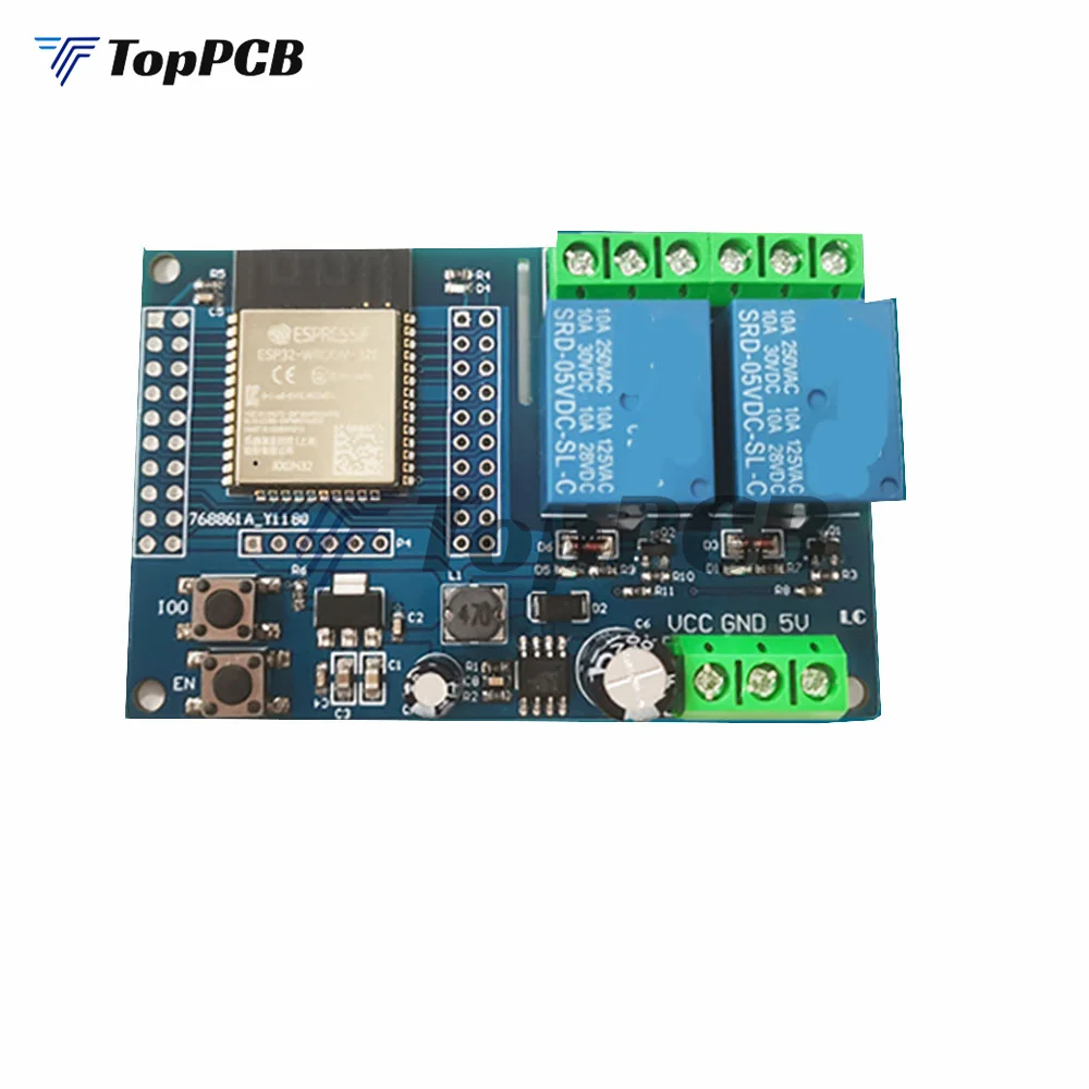 ESP32 Relay Board Dual channel WIFI Relay Module ESP32-WROOM Development Board DC5-60V power supply suitable for Arduino