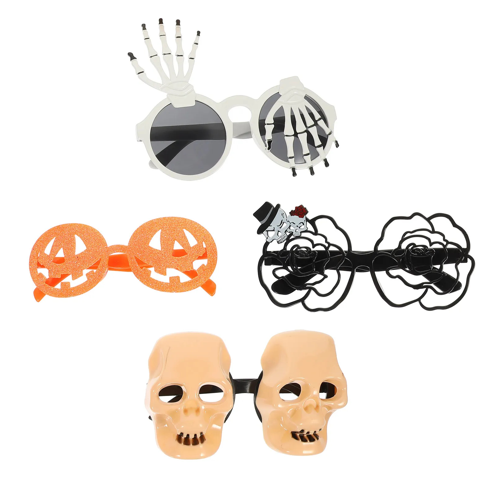 4Pcs Decorative Poop Glasses Funny Eyeglasses for Party Photo Prop Halloween Birthday Festival Costume Celebration Creative Fun
