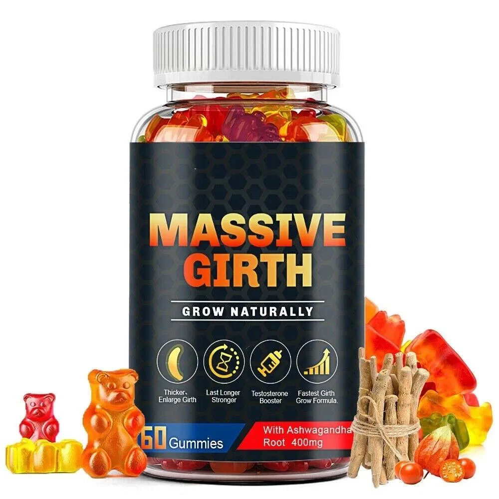 Men's Dietary Fiber Gummies, Health Food MASSIVE GIRTH GROW NATURALLY Vitamins&supplements Plant Essence