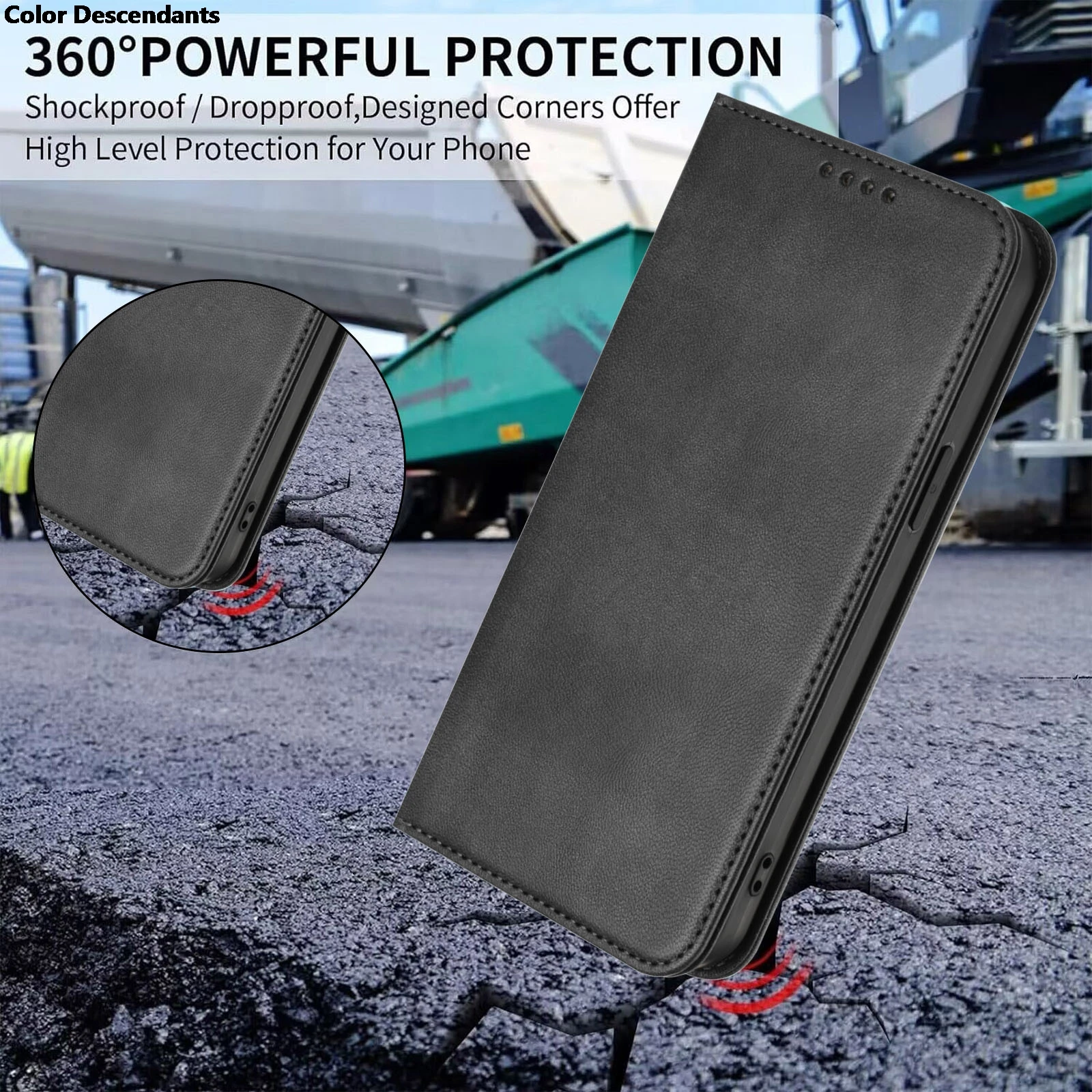 حافظة جلدية بحامل بطاقات مغناطيسية للأعمال لهاتف موتورولا إيدج 50S 50 Pro 50 Ultra Moto edge 50 Neo 50 Fusion 5G #5