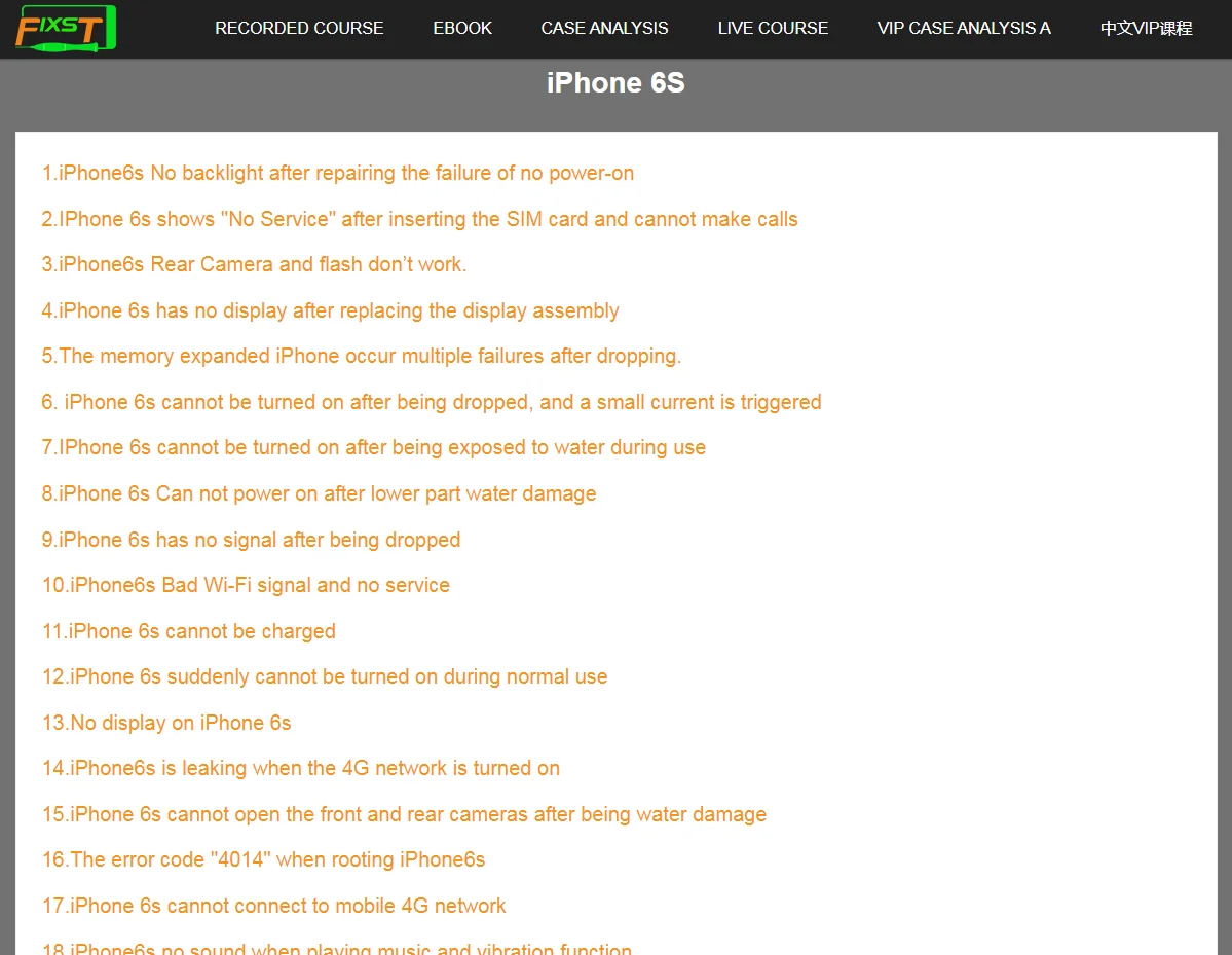 FIXST Phone Repair Case Analysis Online For  IPhone 6S-X