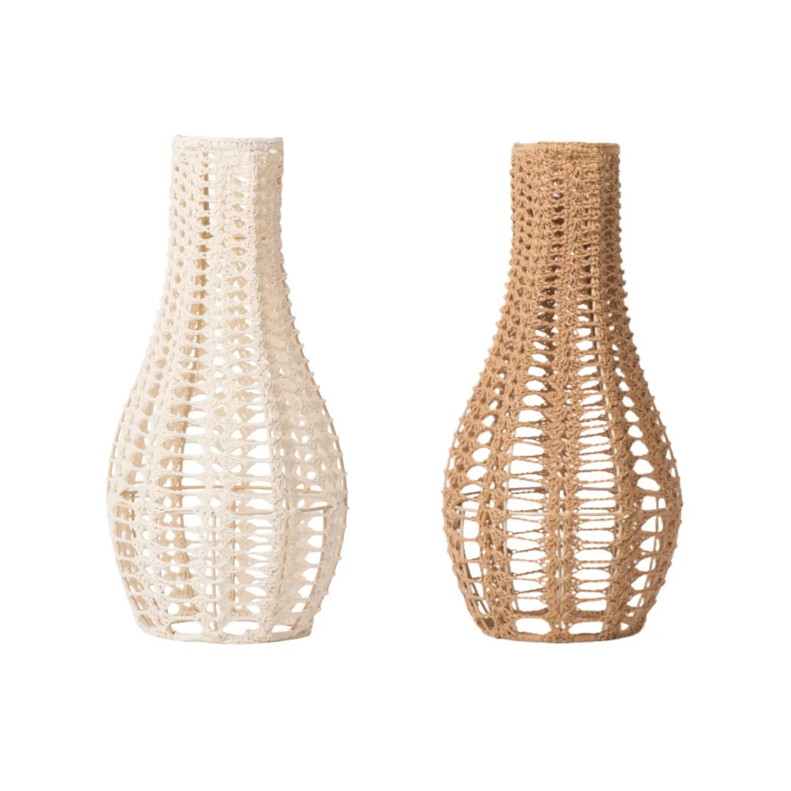 

Rope Woven Lampshade Creative Light Fixture Handwoven Decoration Rope Weave for Kitchen Island Bedroom Cafe Dining Room Home