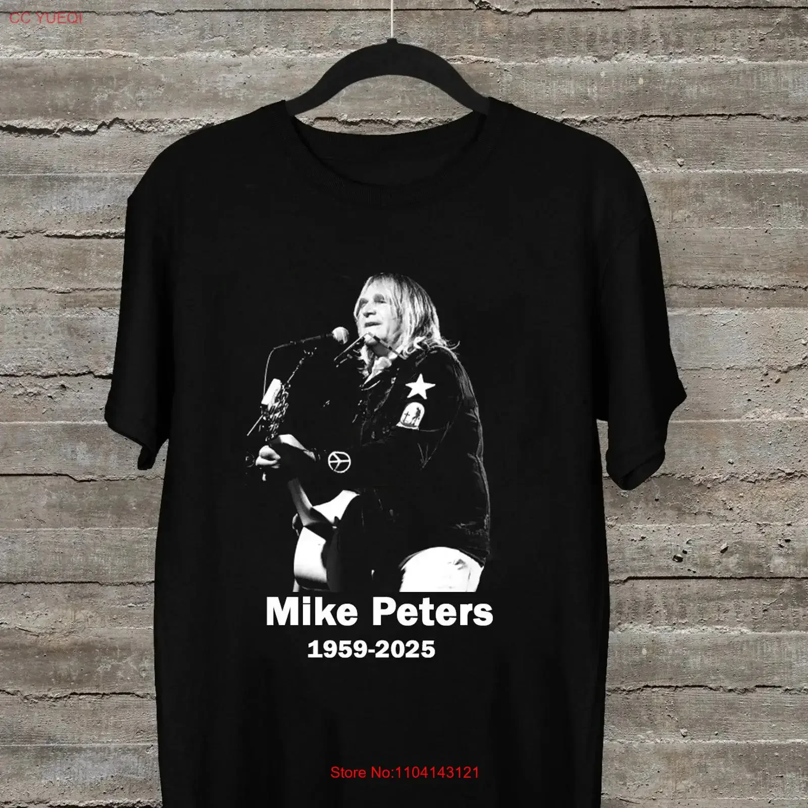 Mike Peters 1959 2025 The Alarm Band Black All Size T Shirt BT1316 vintage Washed fashion designer clothes Slightly Stretched