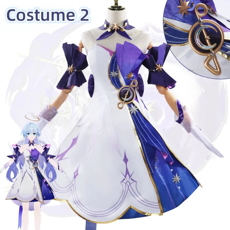 

2025 ♥ Новый парик для косплея Honkai, платье, наряд Star Rail Sunday Sister Robin, женский костюм на Хэллоуин ☆ ★