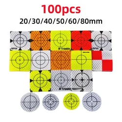 100 pz Formato 20 30 40 50 60 80mm Foglio Riflettore Per Stazione Totale Rilievo Geografia Fluorescente Verde Copriletto Adesivo Riflettente