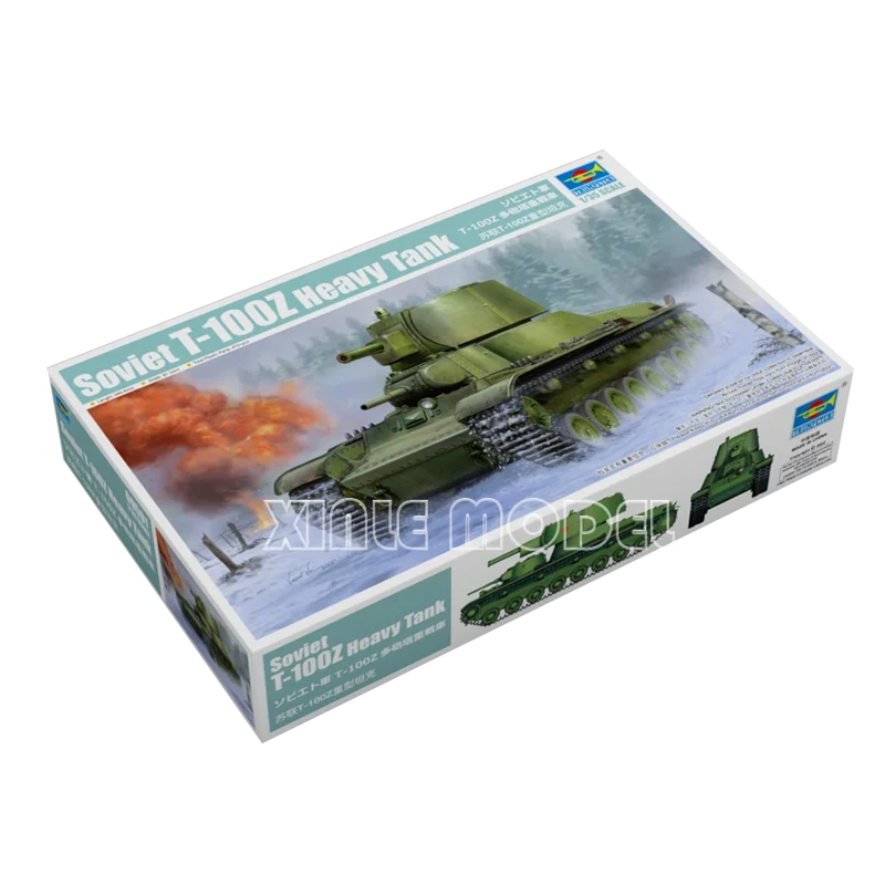 عازف البوق البلاستيك تجميعها خزان أطقم منمذجة 09591 السوفياتي T-100Z خزان ثقيل 1/35 #5