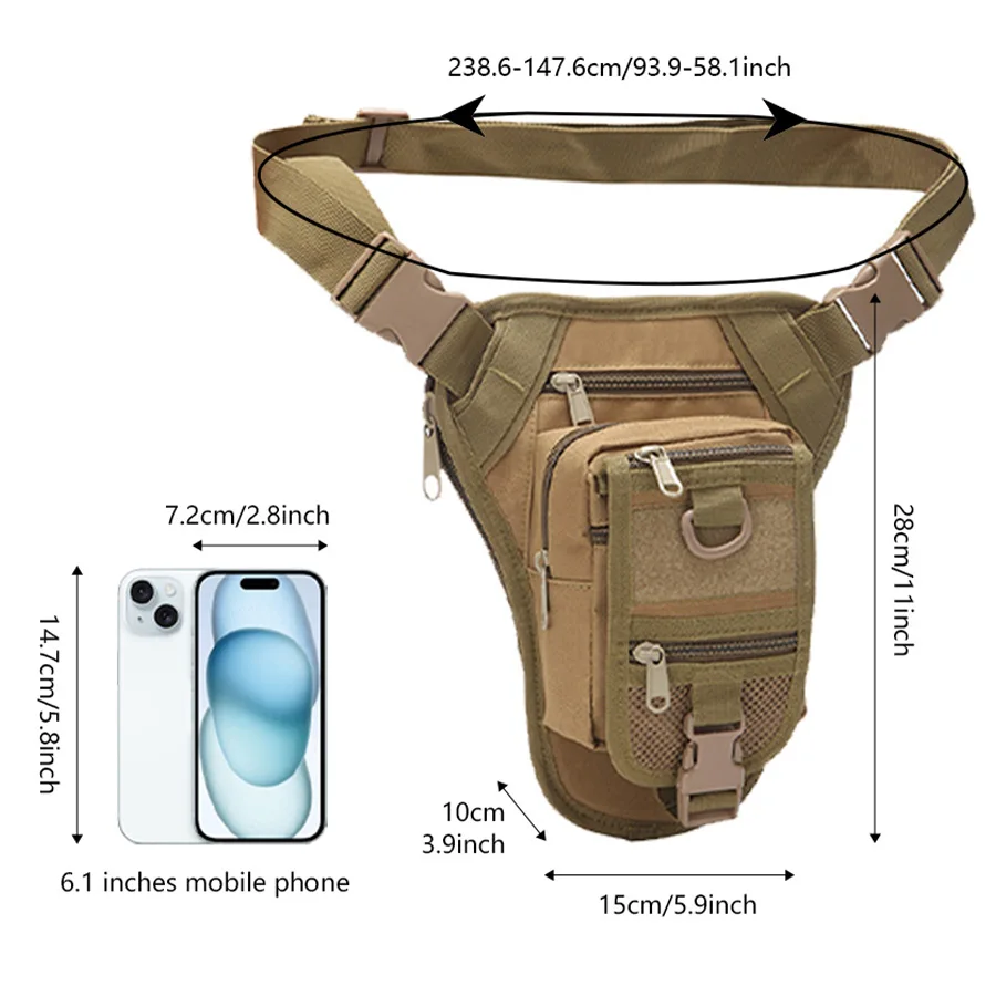 Camouflage outdoor sports waist bag training leg bag large capacity waterproof mountaineering waterproof multifunctional bag