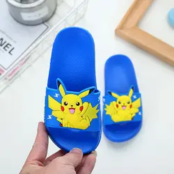 2024 Summer Pikachu Children's Men And Women Baby Home Leisure EVA Anti Slip Slippers For 5 Years Old kids shoes