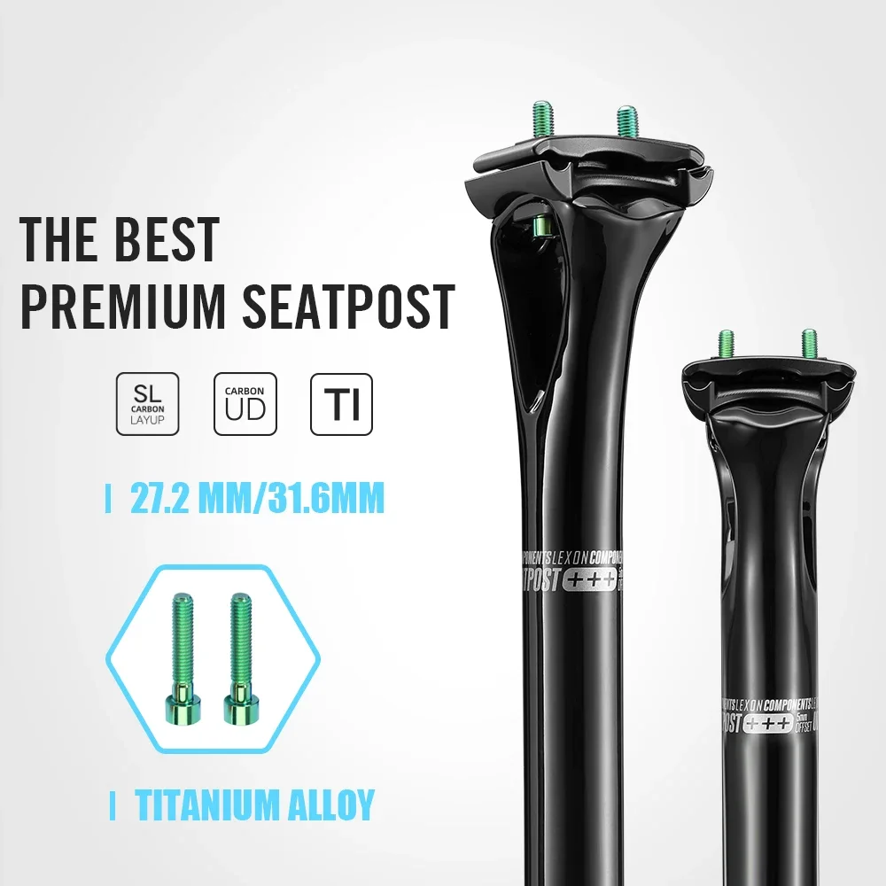 

Карбоновый подседельный штырь LEXON 27,2/31,6 мм — смещение 350/400 мм 5 мм для MTB/дорожного велосипеда — сверхлегкий аксессуар для велосипедного подседельного штыря