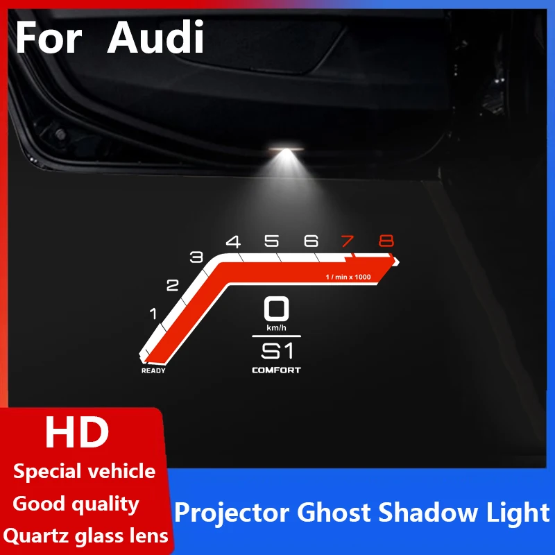 LED For Audi S4 S5 S6 S7 S8 SQ5 RS4 RS5 RS6 RS7 RS8 Etron GT Welcome Light Shadow Lamps Ghost Modification Door Laser Projector