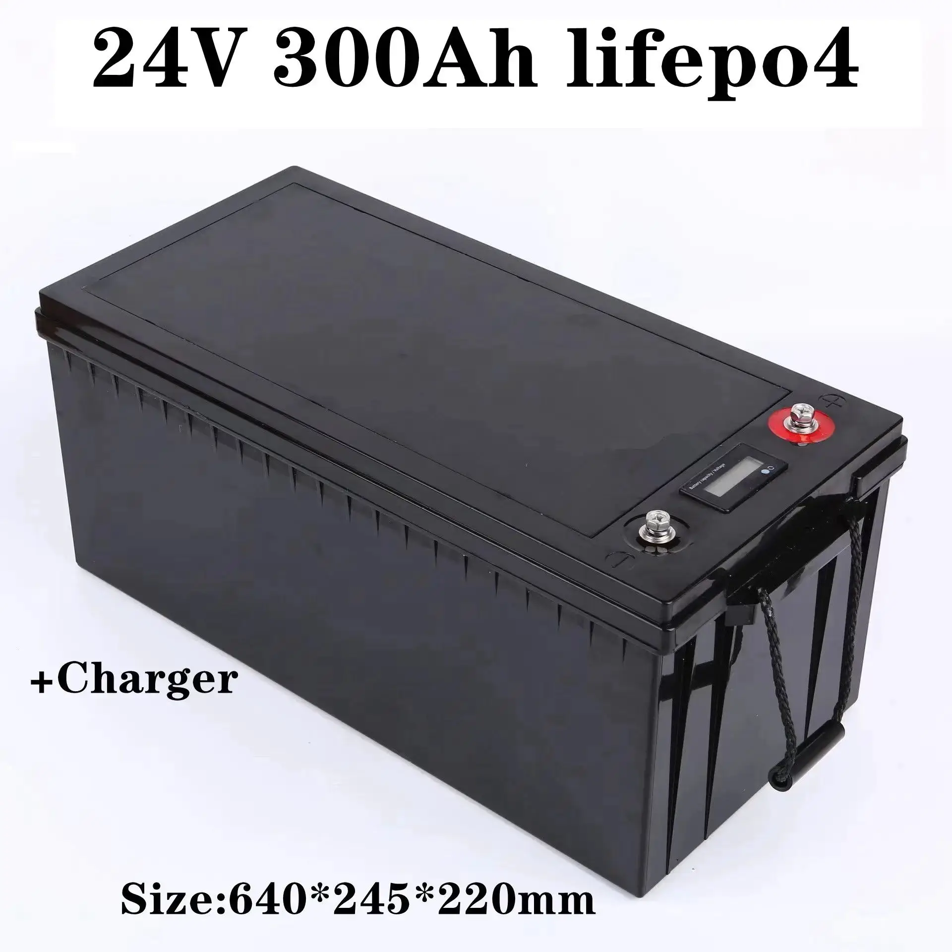 

24V 300AH lifepo4 lithium Waterproof Battery BMS 8S for 3000w Inverter Solar Systems UPS motor bike golf cart + 20A Charger