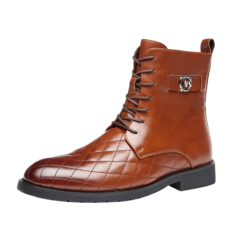 

Мужские модные классические деловые мужские ботинки в стиле ретро с высоким берцем из искусственной кожи
