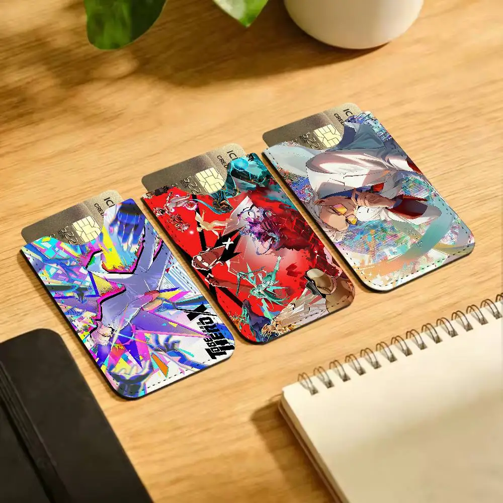 To Be Hero X Anime Ultra-Thin Mini Leather Card Holder Wallets for Men Women Lightweight Soft Genuine Leather Credit Card