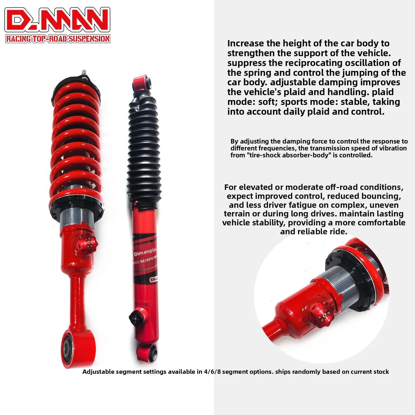 New Shock Absorber Chassis Upgrade Kit For Hilux REVO 2-inch Lift Includes Suspension Brackets Made In China
