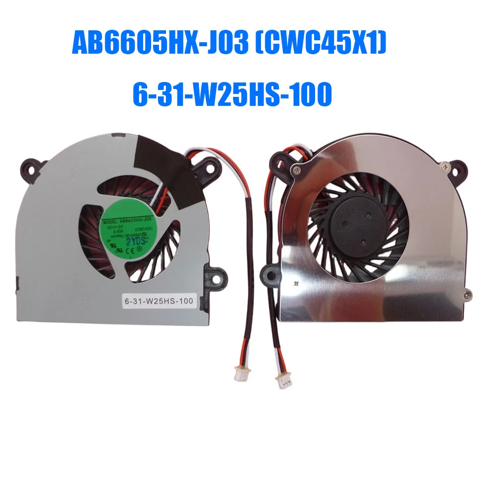 

AB6605HX-J03 CWC45X1 6-31-W25HS-100 DC5V 0.4A 3PIN 3Lines Laptop Cooling Fan New