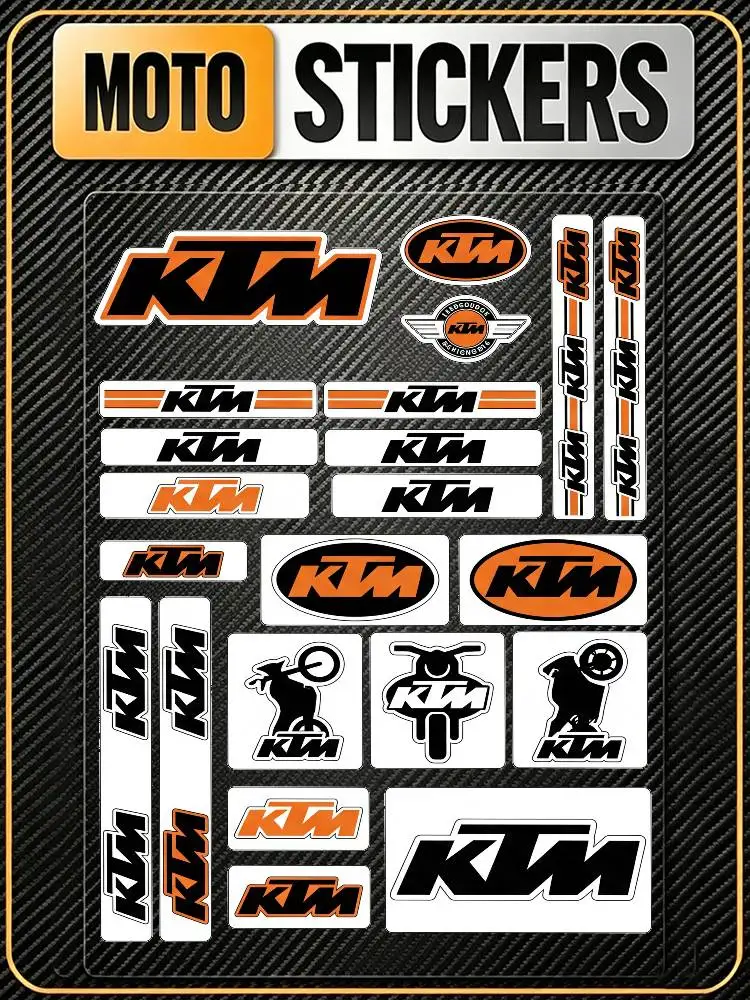 

FOR KTM RACING High Visibility Reflective Waterproof Decal Scratch Hide Sticker Fit Car Motorcycle Helmet Refrigerator