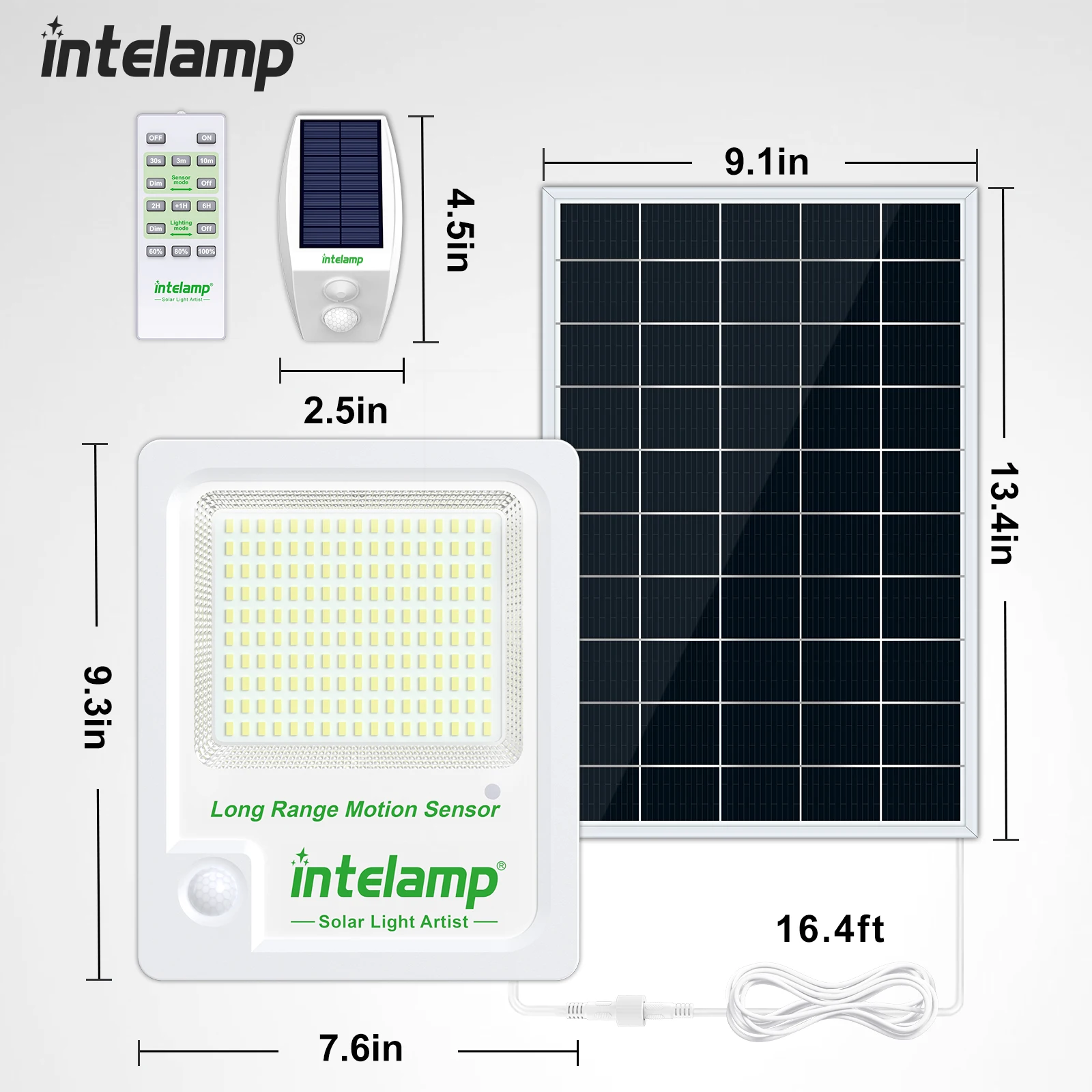 Lampe solaire d'extérieur avec détecteur de mouvement, lampe de sécurité d'inondation avec télécommande, 62 appliques murales, Crépuscule pour Foster Garden, Porche et Ferme