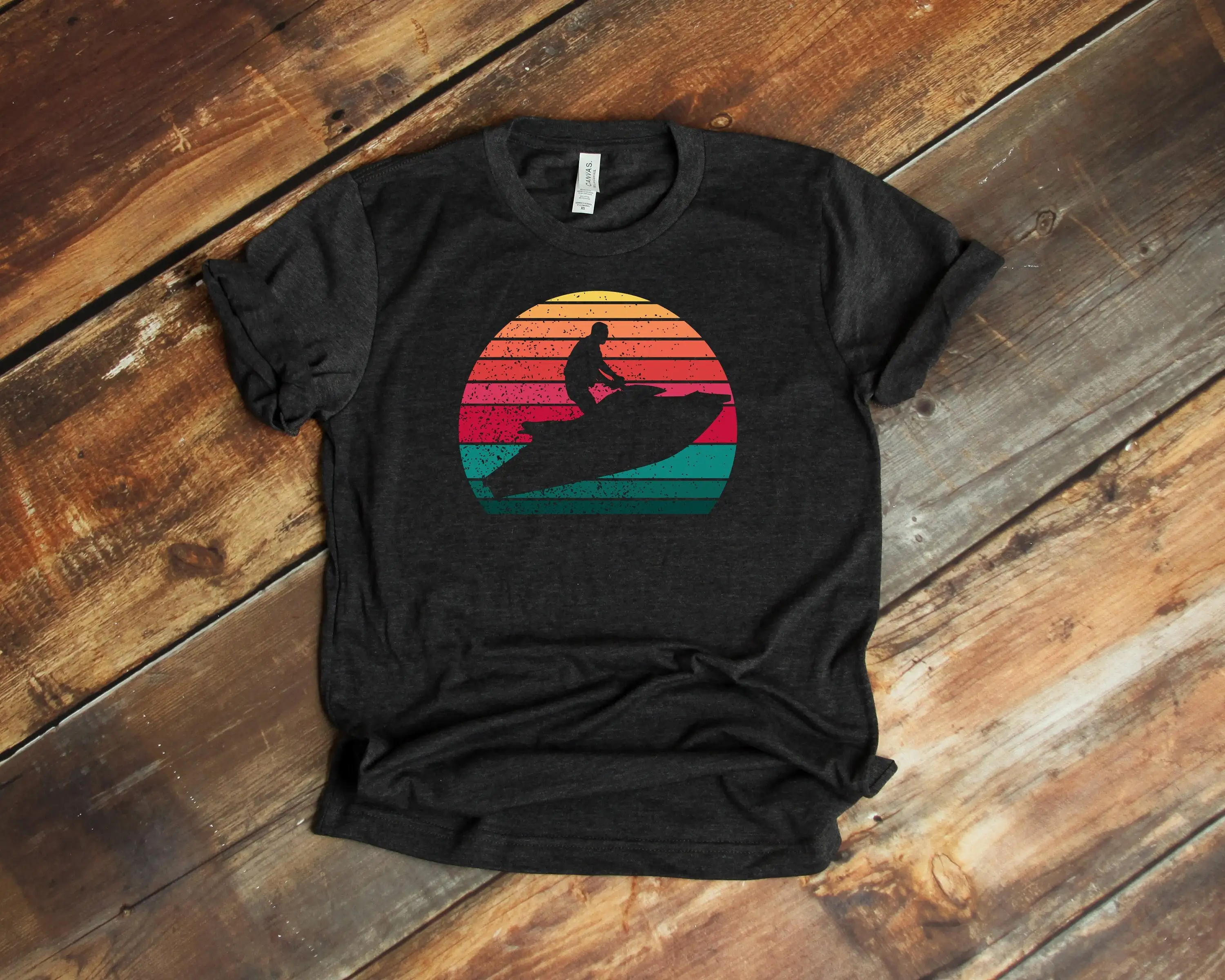 Jet Ski T Shirt Water Sports Retro Summer Skiing