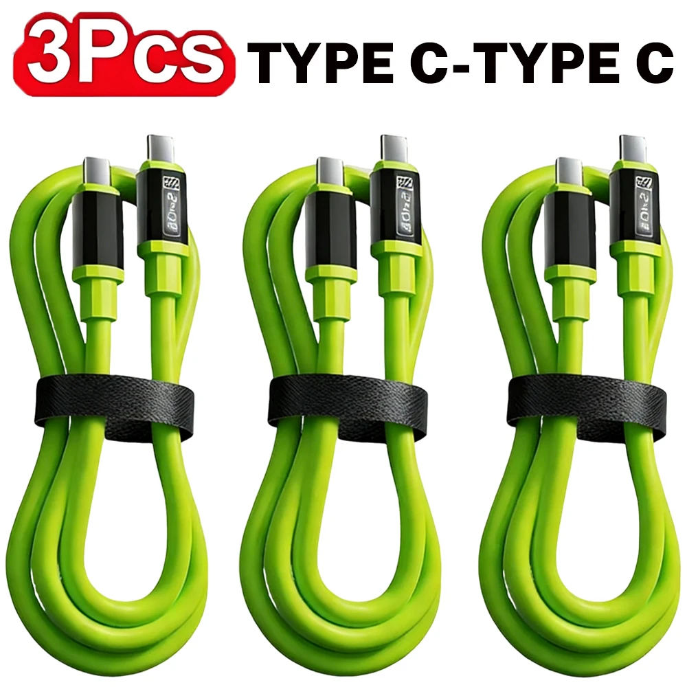 3er-Set 240W USB-C-auf-C-Datenkabel PD Schnellladekabel für iPhone 16 17 Samsung Xiaomi Smartphone 0,3m/1m/1,5m/2m Typ-C-Kabel