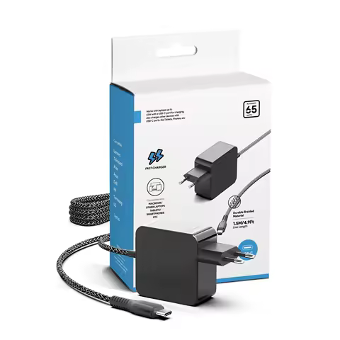 PD 65W USB C TYPEC Charger Fast Charging for Nintendo Switch 2/Value Steam Deck TV Dock for ROG Ally PS5 for phone/tablet/laptop