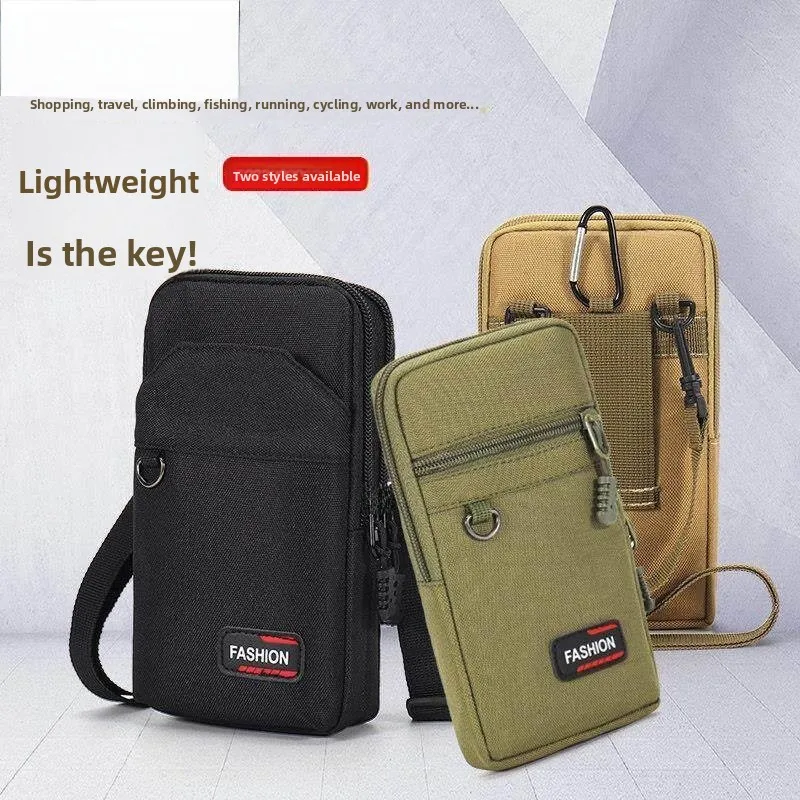 Oxford Cloth Running Waist Bag Men's Belted Phone Pouch Waterproof Anti-Theft Mobile Phone Waist Pack Youth Outdoor Functionnal