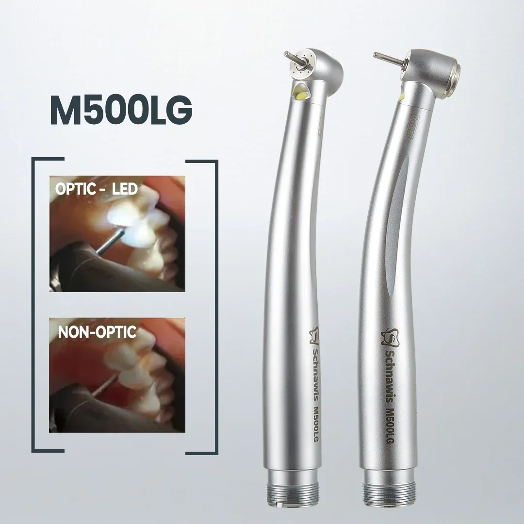 Dental LED High Speed Handpiece Standard Head Push Button Four Water Spray E-generator Air Turbine 2/4 Holes Dentist Instrument