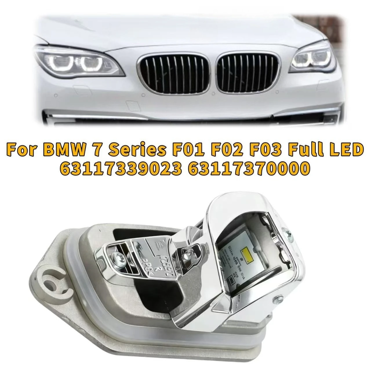 

63117339023 63117370000 For BMW 7 Series F01 F02 F03 2014-2016 LCI Full Led Headlight Light Module Angel Eyes Car Accessories