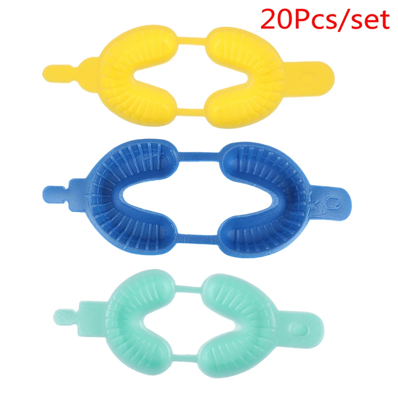 20Pcs Dental Disposable Tray Fluoride Foam Impression Trays Dentistry Instrument Dentist Materials