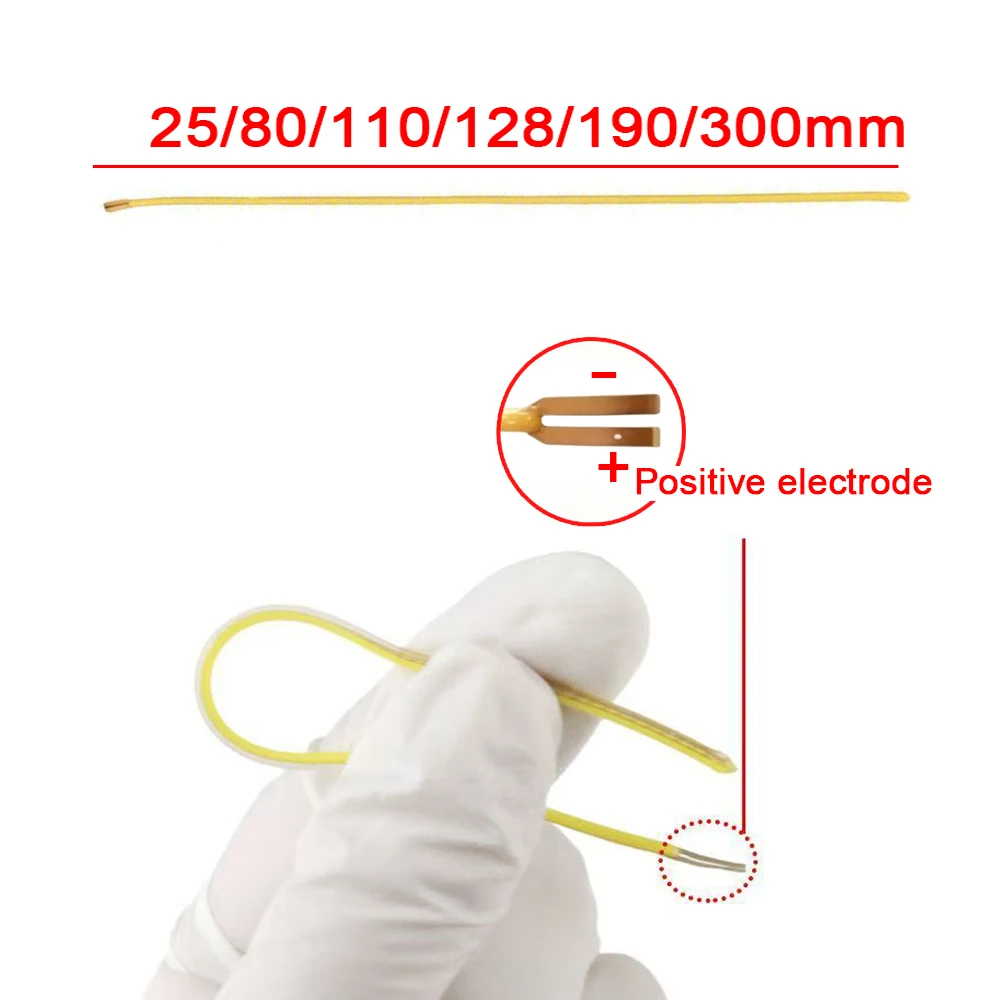 10PCS LED Flexible Filament  DC3V 80mm110mm128mm190mm300mm Edison Bulb Lamp Parts Same End Led Soft Filament  DIY Diodes Decor