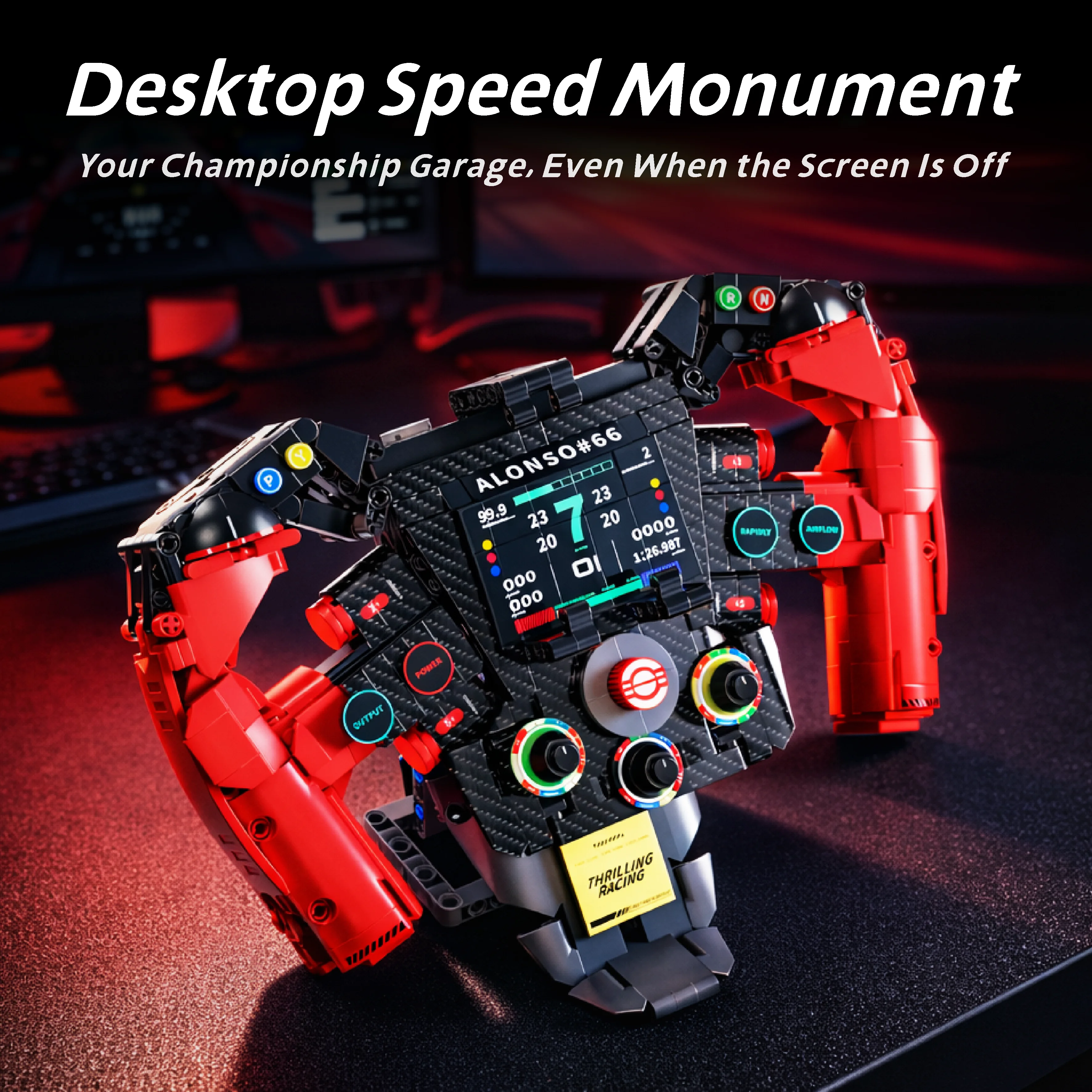 

Конструктор-симулятор гоночного руля: Сборная модель для дома и офиса, идеальный подарок на Рождество для любителей автоспорта (для взрослых и детей)