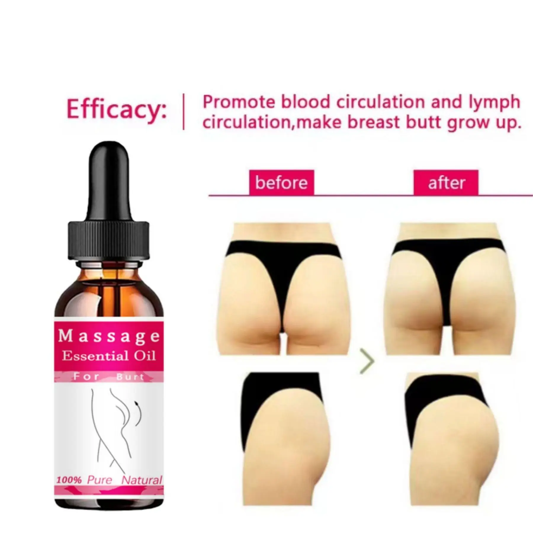 Buttock Enhancement Massage Essential Oil Up Butt Firm Skin Enlargement Body Lotion Beauty Cosmetic