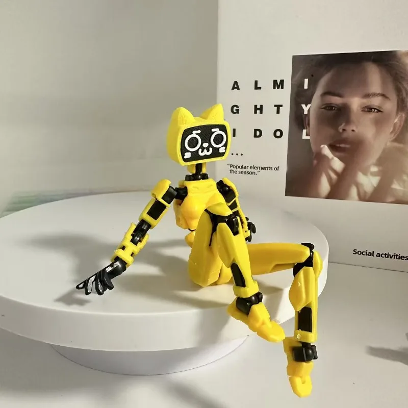 New TV Human Cat Ear Hakimi Toy Model 3D Printed Sandbox Action Figure Dummy Toy Doll Robot Assembly Model Desktop Decor Gift view 4