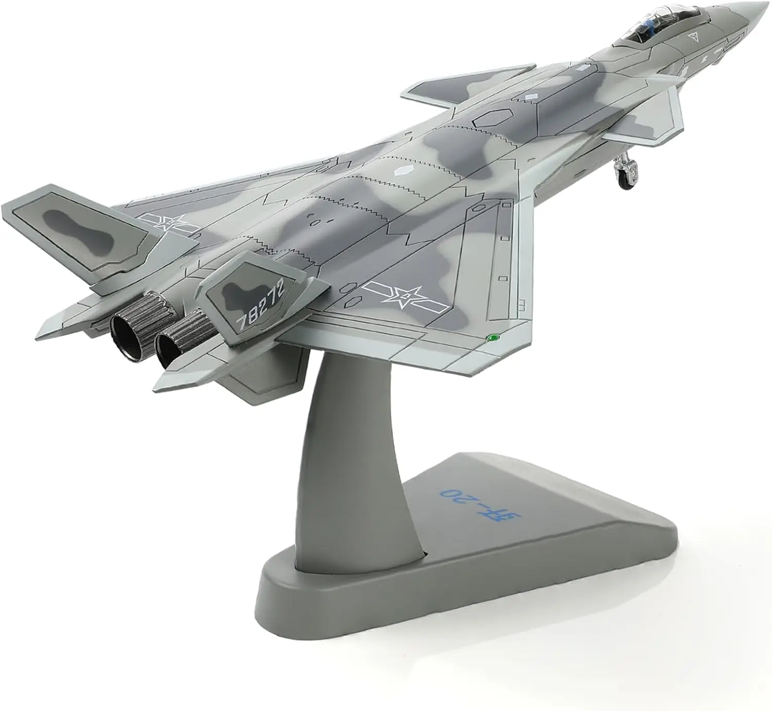 

Металлическая модель-конструктор истребителя J-20 Dragon Stealth Fighter Jet (Fire Fang) в масштабе 1/72 с подставкой для коллекций любителей военной техники или в подарок