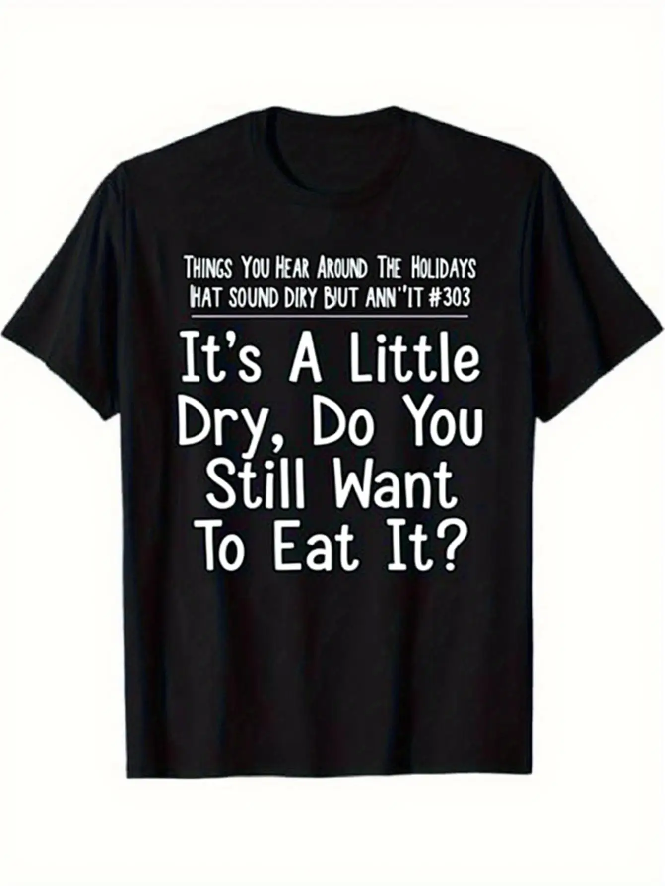 

Men's Crew Neck Cotton T-Shirt with Funny Food Quote Print Casual Daily Wear Fit Fashion Conscious Perfect for All Seasons