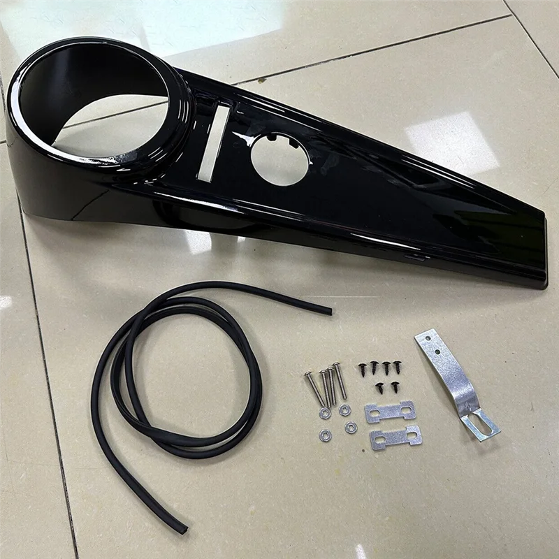 أجزاء ملحقات داش سوداء لامعة مبتكرة غطاء خزان الغاز لوحدة التحكم في الوقود لـ Road King 2008-Up #6