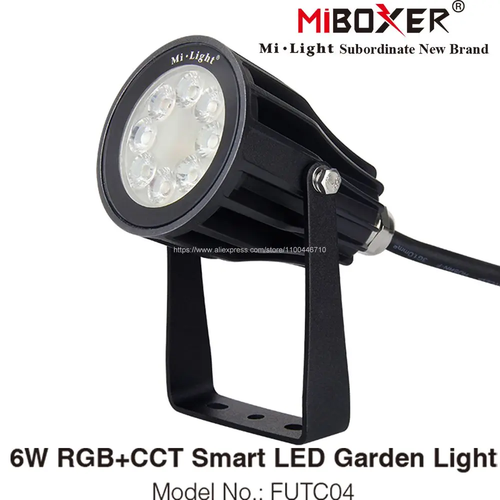 

6W RGB+CCT LED Garden Light Miboxer FUTC04 Waterproof IP66 Dimmable Lawn Lamp AC 110V 220V Outdoor Lights 2.4G RF Remote control