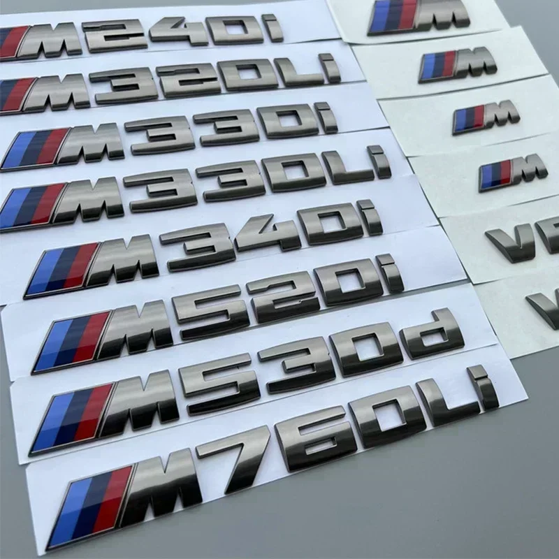 BMW M 135i 145i 540i 530i 550i M760Li M540Li X1 X2 X3 X4 X5 X6 X7 X8 F46 F34 F35 F80 Gray Car Rear Trunk Emblem Sticker