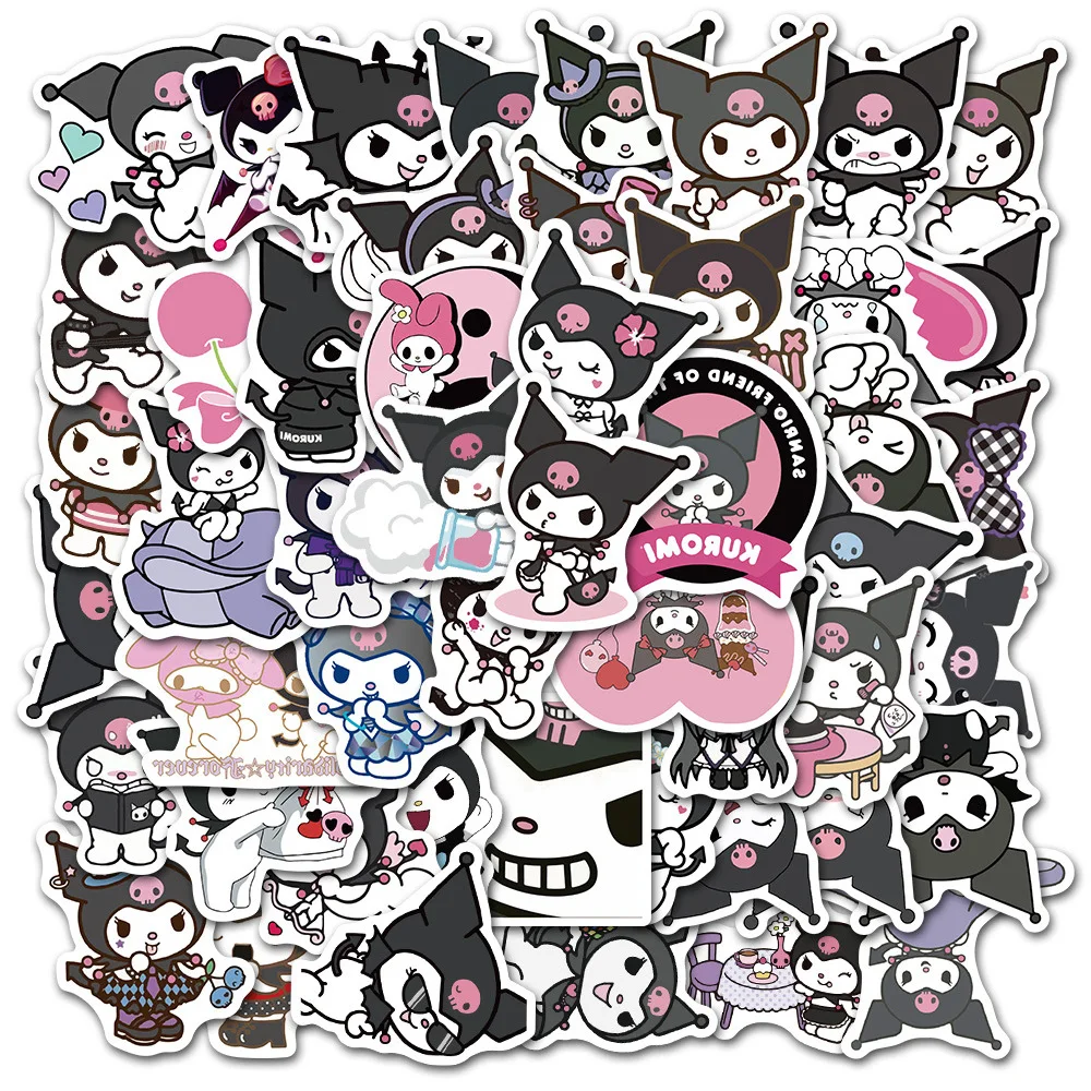 

10/30/50pcs Cute Anime Kuromi Melody Decorative Stickers Laptop Scrapbook Luggage Notebook Phone Guitar Graffiti Sticker Kid Toy