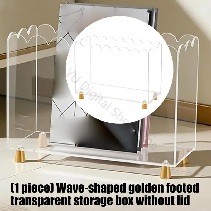 96BA Trendiges transparentes Organizer-Kastengehäuse mit Metallbeinen, für die Präsentation von Sammlungen – Detail 7