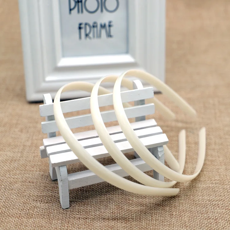 10pcs ABS Plain Headband Base 10-25 MM No Teeth Headbands White Plastic Head Hoop Bezel for DIY Girls Woman Hairwear Accessories