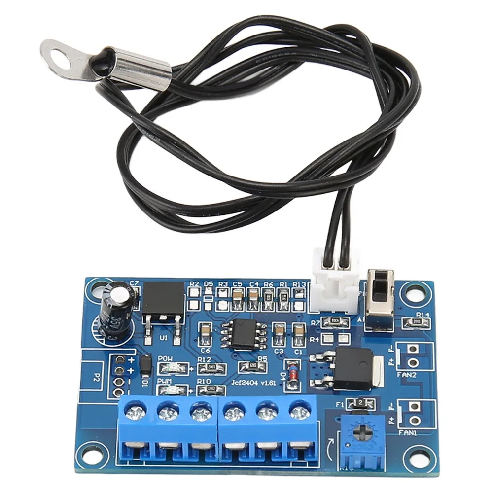 

Universal 30cm Cable PWM Fan Speed Controller 12V/24V Adjustable PC Fan Controller 4A Fan Speed Controller PC Fan