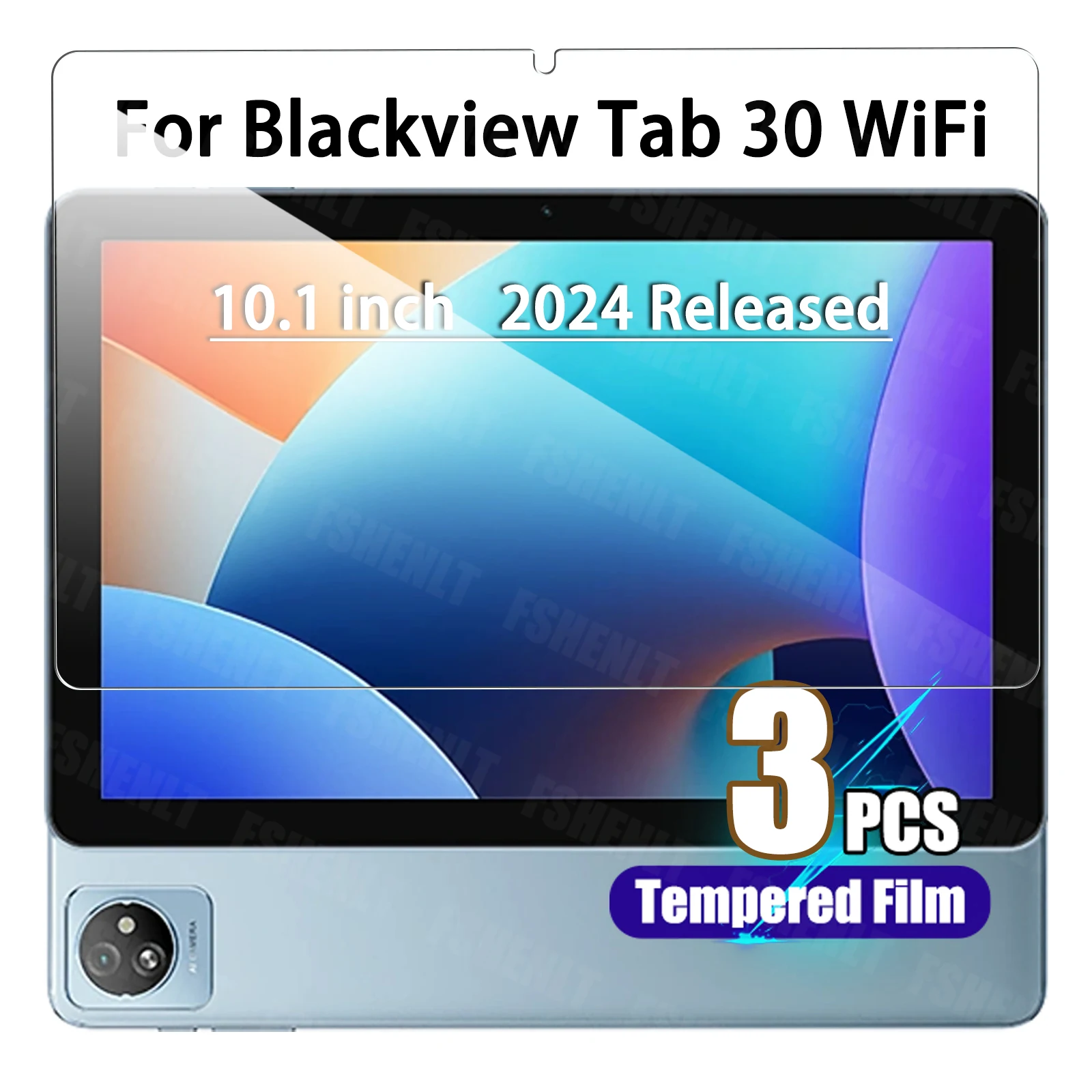 

Протектор экрана для планшета Blackview Tab 30 WiFi (10,1 дюйма) выпущенный на 2024 протектор экрана против царапин HD твердость 9H Закаленное стекло пленка