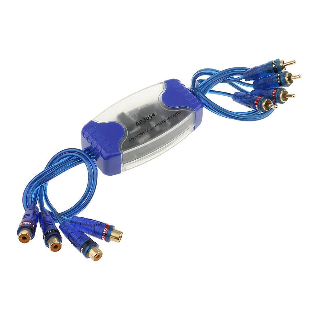 50w Sound System Filter Ground Loop Isolator Gold-plated Connectors 12v for Voltage Rating Automotive Noise Isolator Audio
