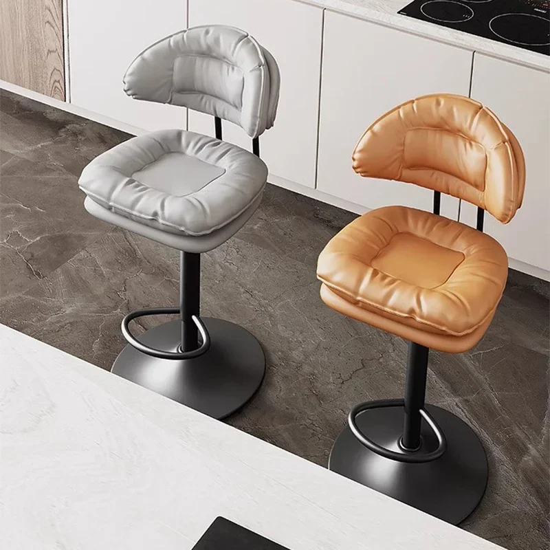 High Adjustable Swivel Bar Stools Luxury Modern Gaming Reception Barber Bar Stool American Soft Sgabello Cucina Home Furniture