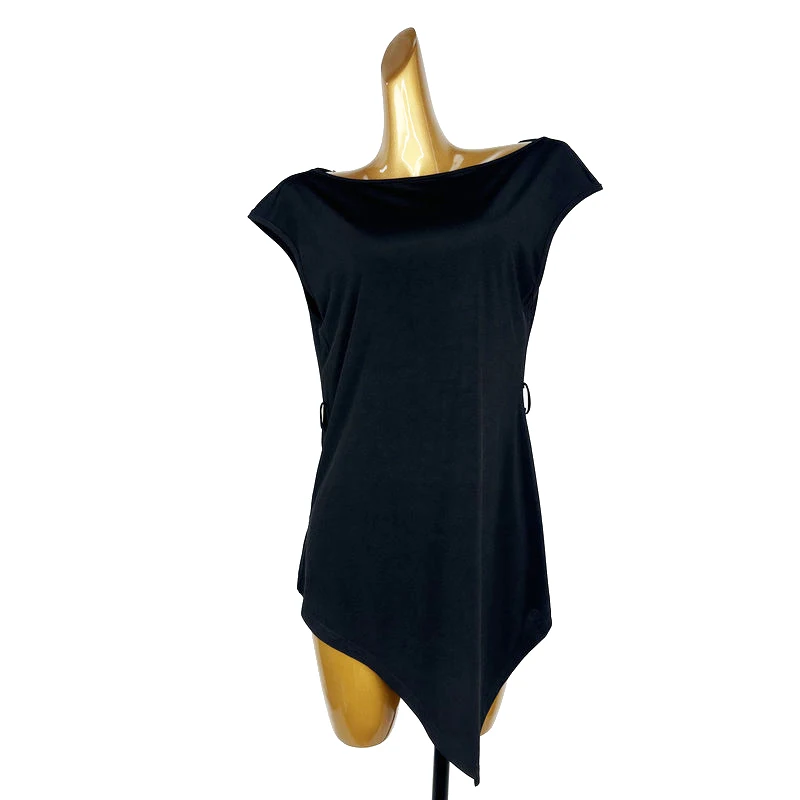 カスタマイズされたラテンダンスドレスパーカー女性大人ルーズスイングバック Tシャツスカートトレーニング制服トップダンス服女性