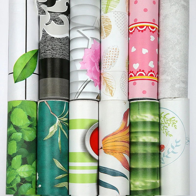 Self Adhesive PVC Wallpaper Garden Wallpaper Self Adhesive Wall Sticker Bedroom Living Room Waterproof Wall Covering Home Decor