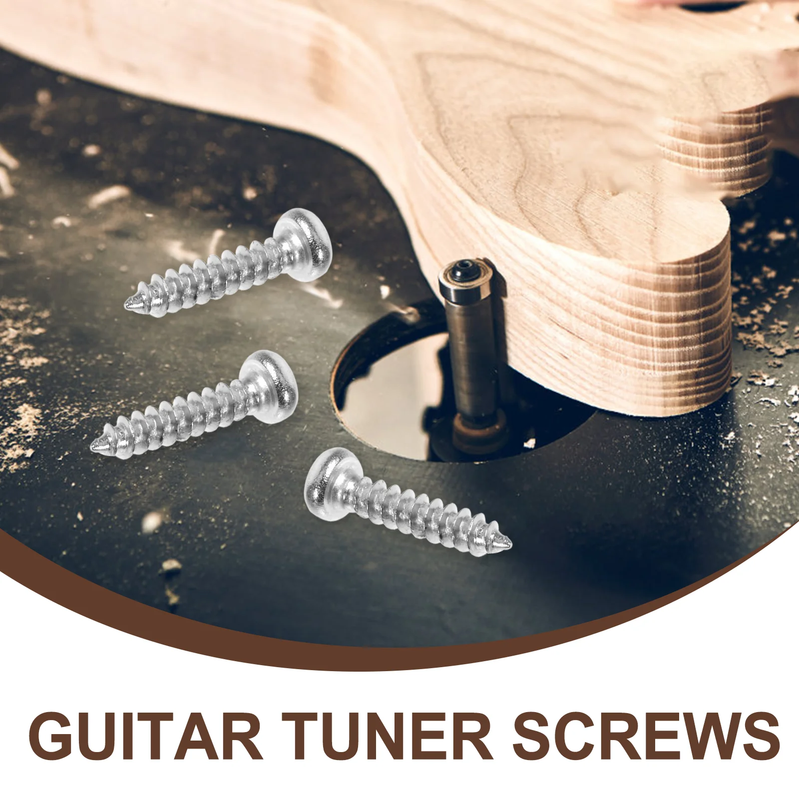 50 PCS Tuning Peg Tuning Key Screws Machine Heads Guitar Tuner Mounting Screws for Electric /Acoustic Guitar Bass 11 x 2 mm (Sil