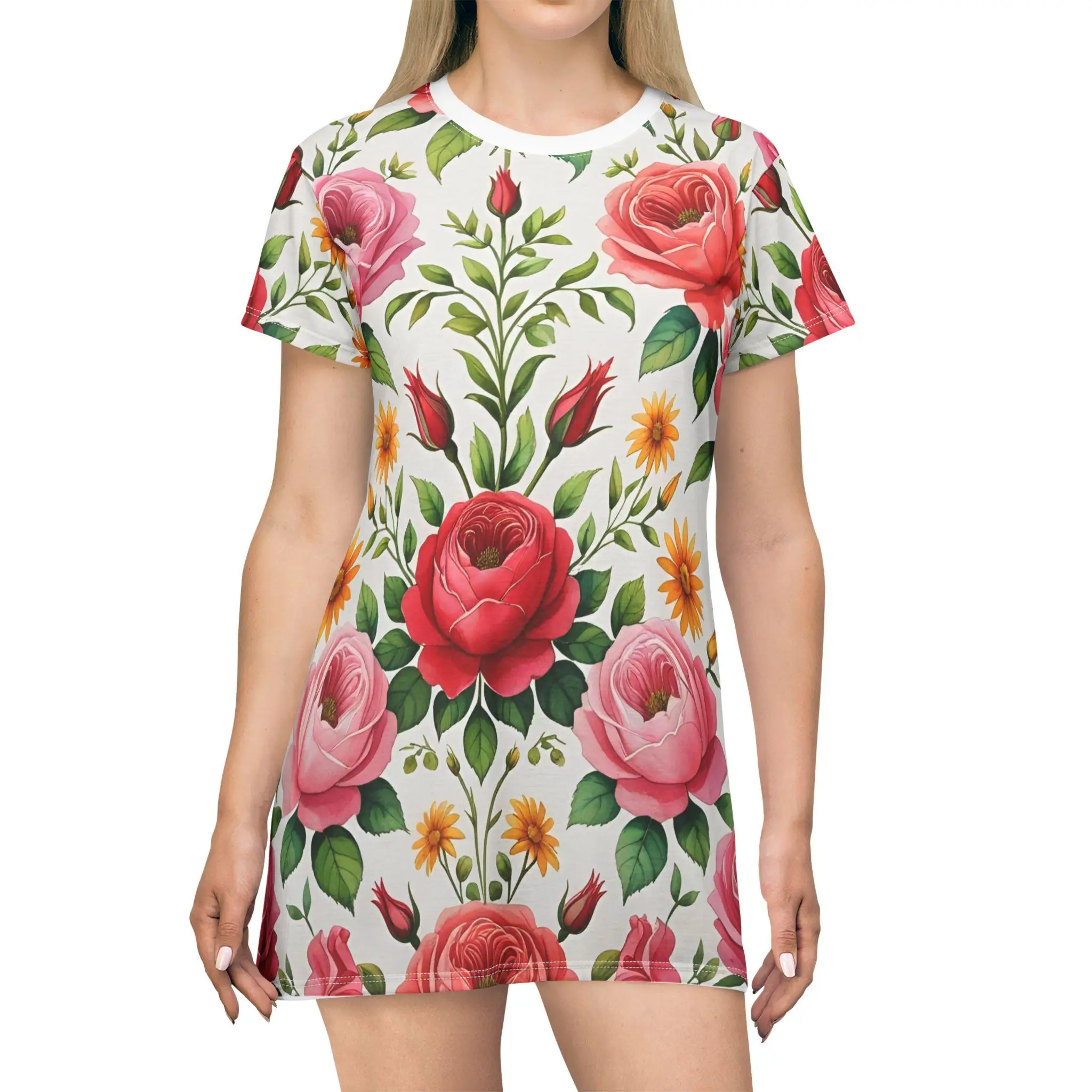 فستان تي شيرت بنمط الأزهار فستان ربيعي أنيق ملابس يومية ملابس غير رسمية ملابس عائلية متطابقة Y2k ملابس للسيدات #1