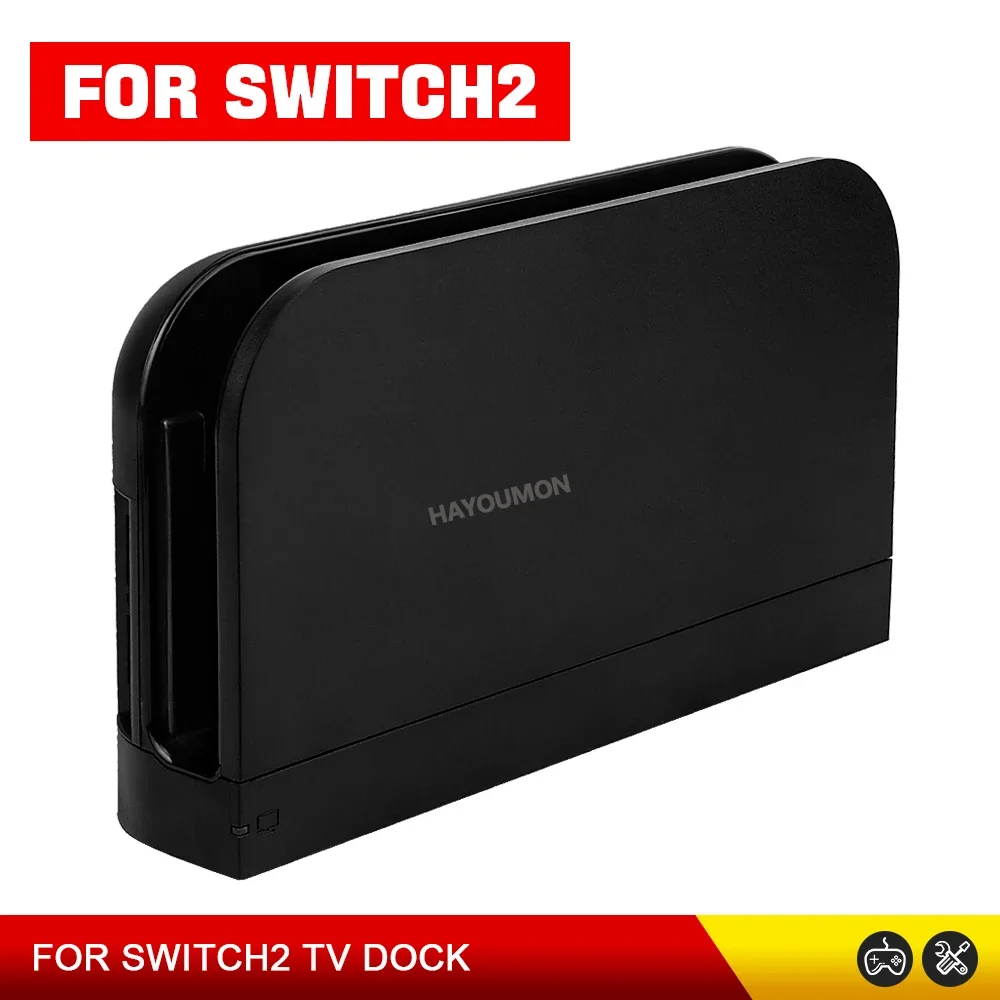 Nowa Czarna Stacja Dokująca TV z Ładowarką i Stojakiem do Switch 2, Kompatybilna z HDMI, Baza Ładująca TV DOCK do Switch 2